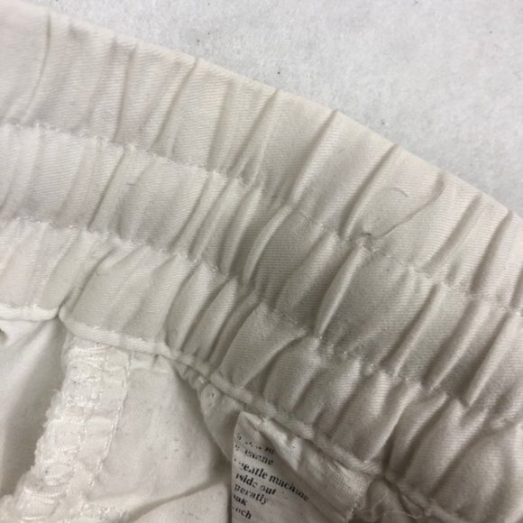 ASSEMBLY LABLE White Track Pant size 6 Elastic Hem Cotton Womens - Picture 11 of 11